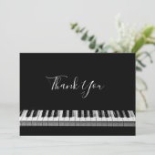 vielen Dank für Kalligraphie Klavier Dankeskarte (Stehend Vorderseite)