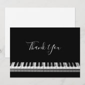 vielen Dank für Kalligraphie Klavier Dankeskarte (Vorne/Hinten)