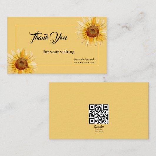 VIELEN DANK FÜR KLEINE GESCHÄFTSKARTEN VISITENKARTE (Vorne/Hinten)