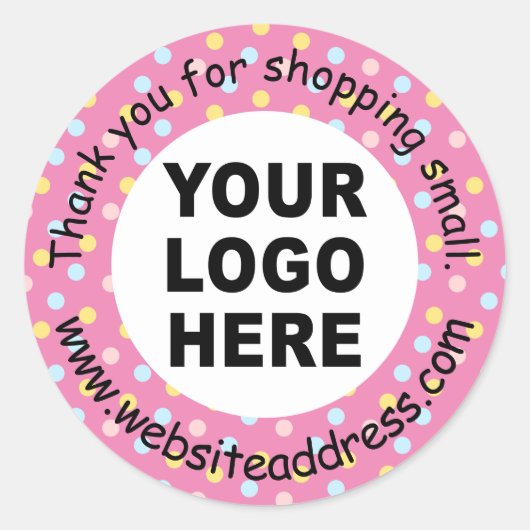Vielen Dank für kleine Unternehmen Runder Aufkleber (Vorderseite)