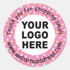 Vielen Dank für kleine Unternehmen Runder Aufkleber