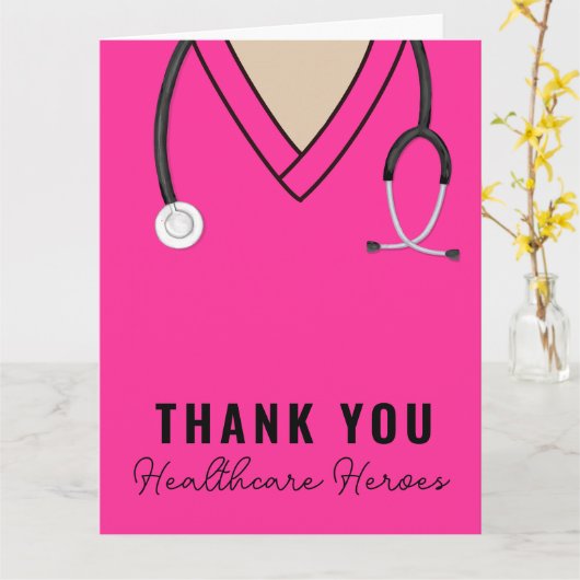 Vielen Dank für Krankenschwester und Ärztekarte Karte (Gelbe Blume)