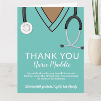 Vielen Dank für Krankenschwester und Ärztekarte Karte