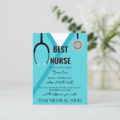 Vielen Dank für Krankenschwester und Ärztekarte Postkarte (Stehend Vorderseite)