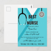 Vielen Dank für Krankenschwester und Ärztekarte Postkarte (Vorne/Hinten)
