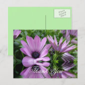 vielen Dank für lila Blume Postkarte (Vorne/Hinten)