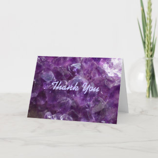 Vielen Dank für lila Kristalle Edelsteine Dankeskarte