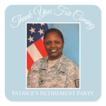 Vielen Dank für Patrice's Pensionierung Blue