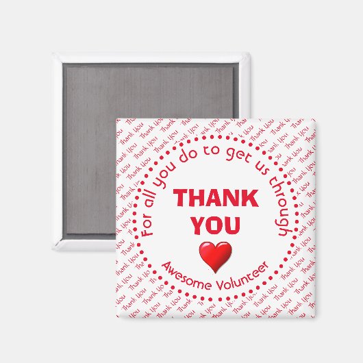 VIELEN DANK FÜR Phantastische Freiwillige Magnet (Vorderseite/Rückseite)