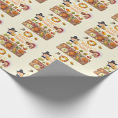 Vielen Dank für Pilgrim und das native Erntedank F Geschenkpapier (Ecke)