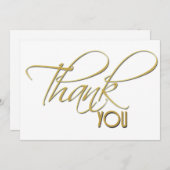 Vielen Dank für schlichte minimalistische Imitate Dankeskarte (Vorne/Hinten)