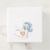 Vielen Dank für Teddy Balloon Baby Boy Dusche Geschenkanhänger (Beispiel)