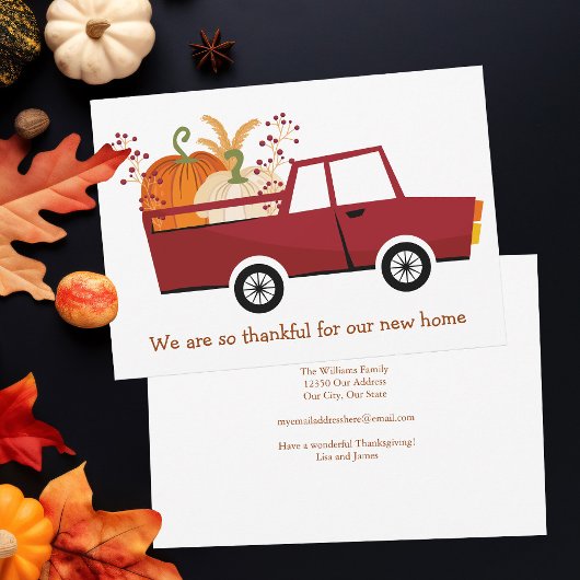 Vielen Dank für unsere neue Zuhause Niedlich Ernte Ankündigung