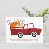 Vielen Dank für unsere neue Zuhause Niedlich Ernte Ankündigung (Stehend Vorderseite)