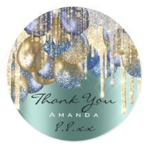 Vielen Dank für Wedthday Ballon Aquamarin Tropfens