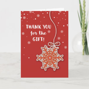Vielen Dank für Weihnachten Geschenk, Scarlet Red  Dankeskarte