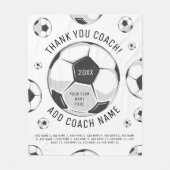 Vielen Dank Fußball Coach Black & White Player Nam Fleecedecke (Vorderseite)