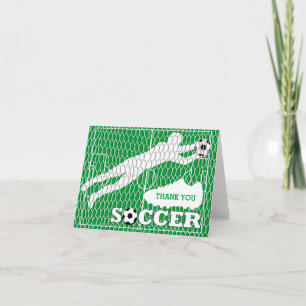 Vielen Dank Fußball Field Shoes Goal Grußkarte Dankeskarte