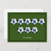 Vielen Dank Fußball Soccer Custom Personalisiert Postkarte (Vorne/Hinten)