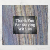 Vielen Dank Gästebuch Rustikal Woodgrain Bierflaschenetikett (Einzelnes Label)