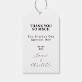 Vielen Dank, Gastgeschenk Hochzeit aus schwarzem u Geschenkanhänger (Vorderseite)