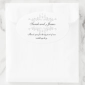 Vielen Dank, Gastgeschenk Hochzeit Sticker Grau Wh (Tasche)