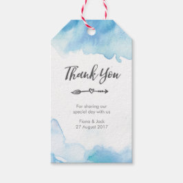 Vielen Dank Gastgeschenk Hochzeit Tags in Blue Wat Geschenkanhänger