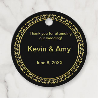 Vielen Dank, Gastgeschenk Hochzeit Tags Schwarz/Go Geschenkanhänger