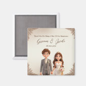 Vielen Dank Gastgeschenke Hochzeiten Magnet Couple (Vorderseite/Rückseite)