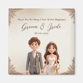 Vielen Dank Gastgeschenke Hochzeiten Magnet Couple