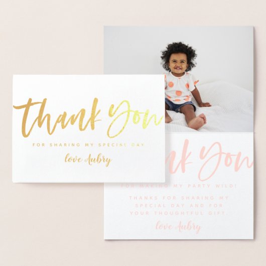 Vielen Dank Geburtstag echte Folie Fotokarte Folienkarte (Anzeige)