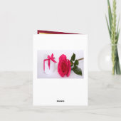 Vielen Dank Geburtstag Foto burgundy Blume Dankeskarte (Rückseite)