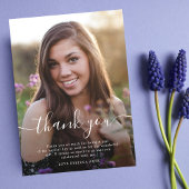 Vielen Dank Geburtstag Foto Drehbuch elegante Saph Dankeskarte