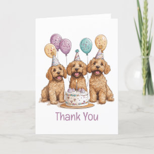 Vielen Dank Geburtstag Goldendoodle Hunde Geburtst Dankeskarte