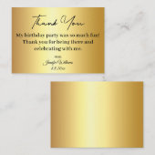 Vielen Dank, Geburtstag goldmetallic metallisch Mitteilungskarte (Vorne/Hinten)