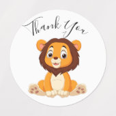 Vielen Dank Geburtstag LION-Label Etiketten (Design 2)
