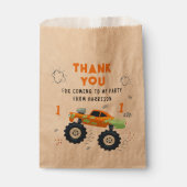 Vielen Dank Geburtstag modernen Monster Autos Name Geschenktütchen (Vorderseite)