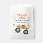 Vielen Dank Geburtstag modernen Monster Autos Name Geschenktütchen (Vorderseite)