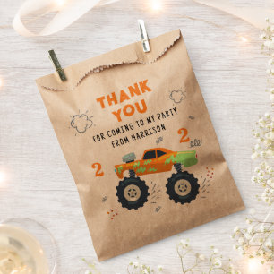 Vielen Dank Geburtstag modernen Monster Autos Name Geschenktütchen
