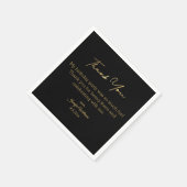 Vielen Dank Geburtstag schwarz golden minimalen Ch Serviette (Ecke)