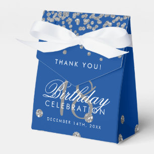 Vielen Dank, Geburtstag Silver Glitzer Confetti Ro Geschenkschachtel