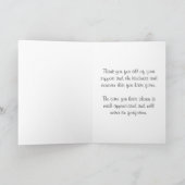 Vielen Dank gekümmert Dank Dankeskarte (Innenseite)