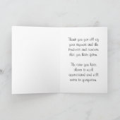 Vielen Dank gekümmert Dank Dankeskarte (Innenseite)