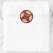 Vielen Dank General Wertschätzung Feather Pattern Runder Aufkleber (Tasche)