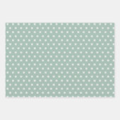 Vielen Dank Geometric Muster Sage Green Pastel Geschenkpapier Set (Vorderseite 3)