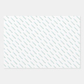 Vielen Dank Geometric Muster Sage Green Pastel Geschenkpapier Set (Vorderseite)