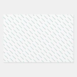 Vielen Dank Geometric Muster Sage Green Pastel Geschenkpapier Set