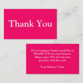 Vielen Dank Geschäftskarten Vorlage Hot Pink Fuchs Visitenkarte (Vorne/Hinten)