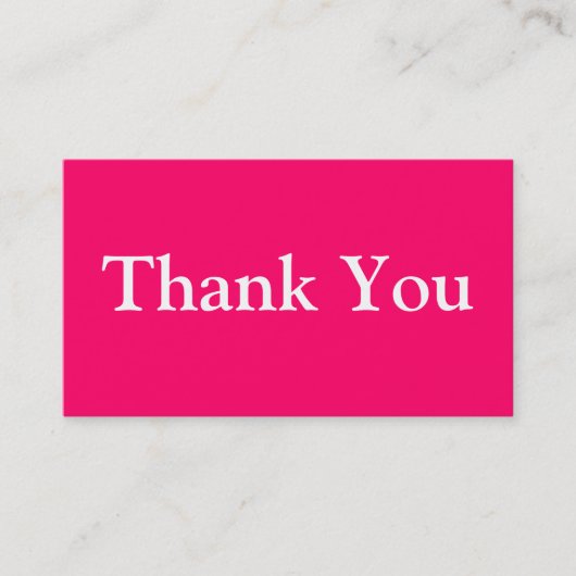 Vielen Dank Geschäftskarten Vorlage Hot Pink Fuchs Visitenkarte (Vorderseite)