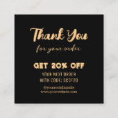 Vielen Dank Geschäftslogo Modern Minimalistisch Bl Rabattkarte (Rückseite)